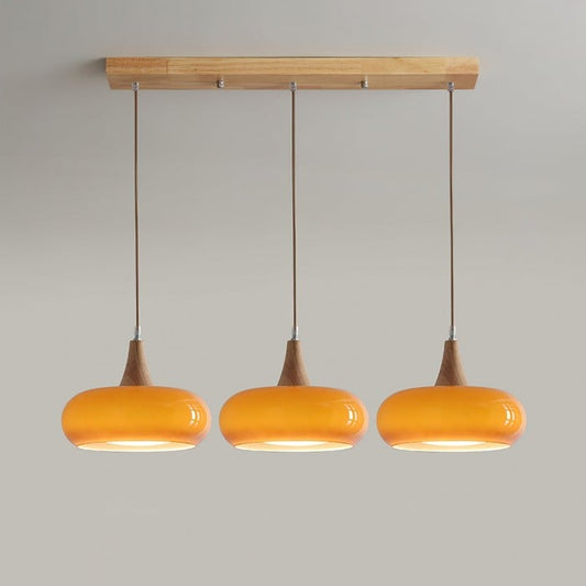 Violetta Bauhaus-Inspired Orange Disc Pendant Light | BOGO Sale