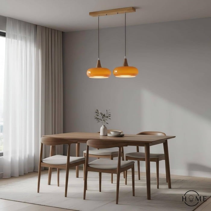 Violetta Bauhaus-Inspired Orange Disc Pendant Light | BOGO Sale