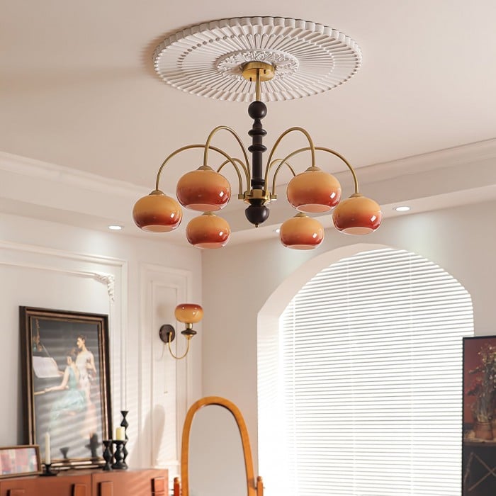 Julian Bauhaus Persimmon Chandelier | BOGO Sale
