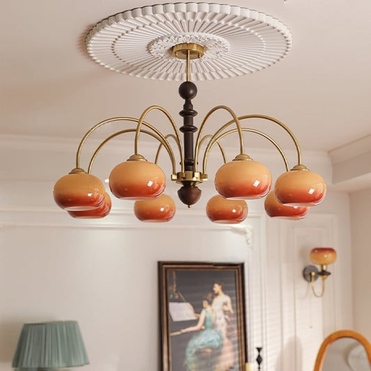 Julian Bauhaus Persimmon Chandelier | BOGO Sale